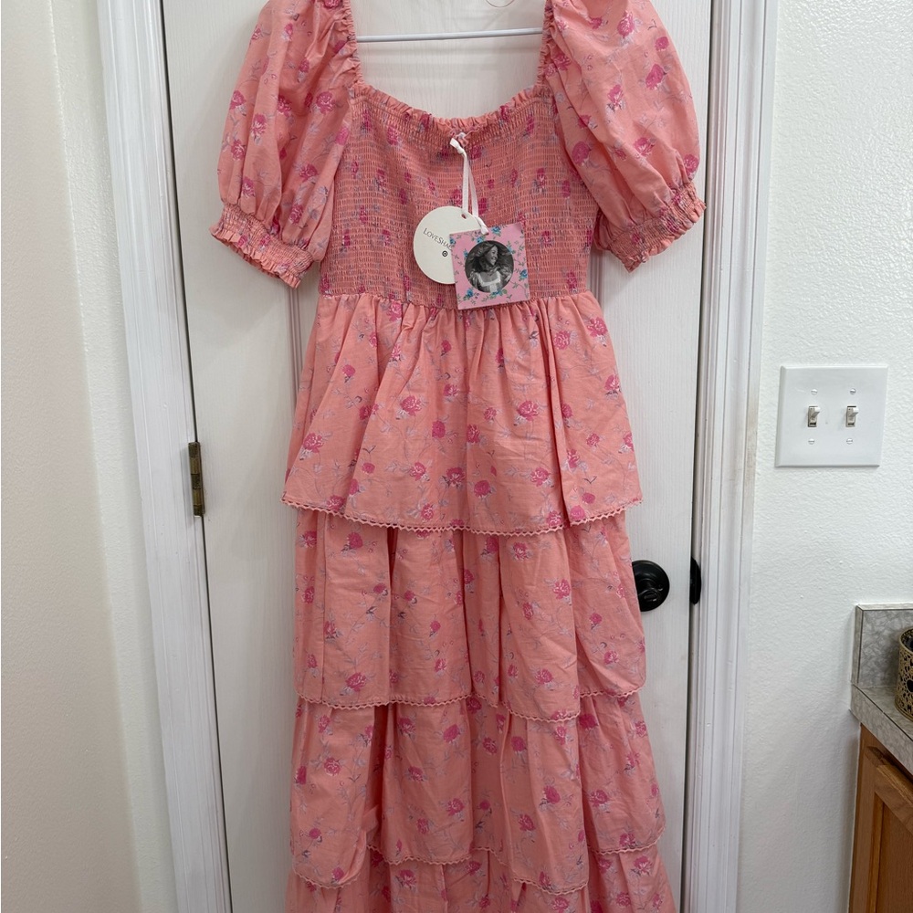 Charming Pink Floral  Dress